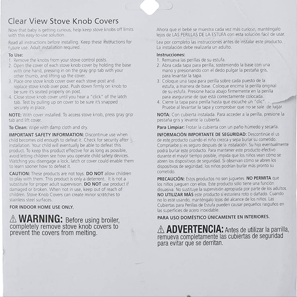 5pcs Safety 1st Child Proof Clear View Stove Knob Covers - Picture 6 of 8